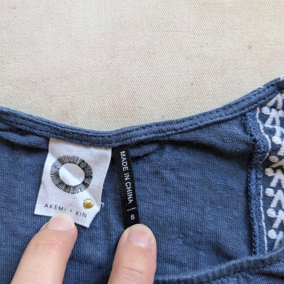 Akemi + Kin Blue Boho Top - Picture 6 of 6